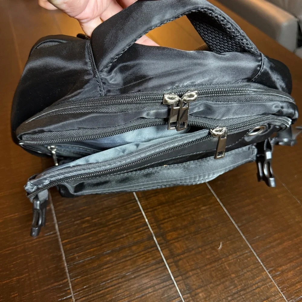 Maelstrom Expandable Travel Backpack Black Nylon Laptop Bag Carry On Luggage